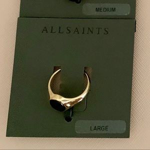 ALLSAINTS Large Oval Signet Ring in Gold